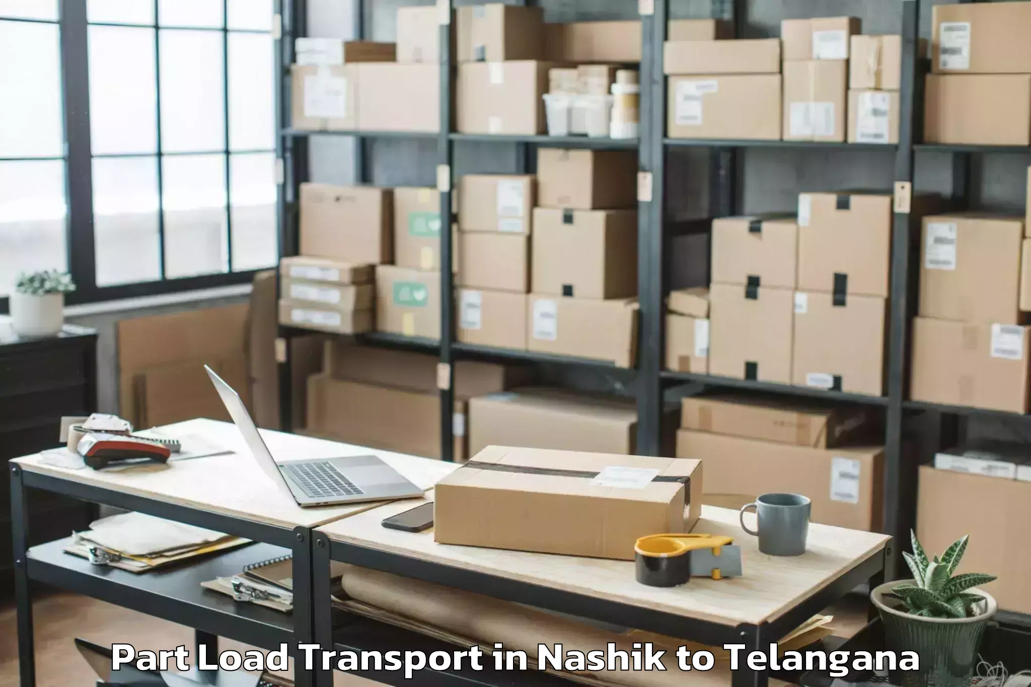 Top Nashik to Anumula Part Load Transport Available